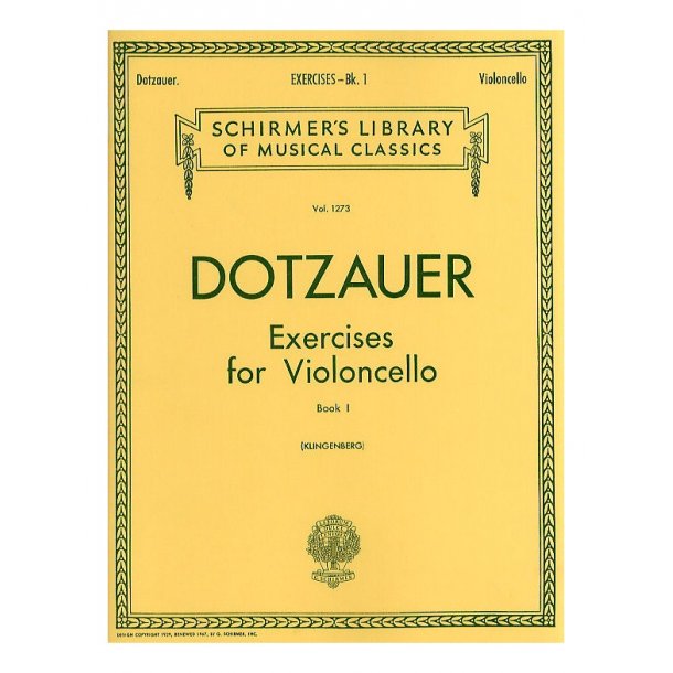 J.J.F. Dotzauer: Exercises For The Violoncello Book I