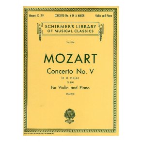 W.A. Mozart: Violin Concerto No.5 In A Major K.219 (Violin/Piano)