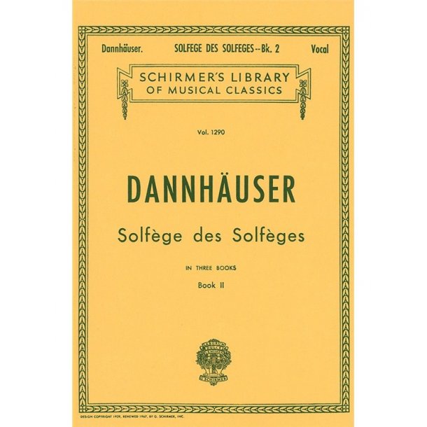 A. Dannhauser: Solfege Des Solfeges Book 2