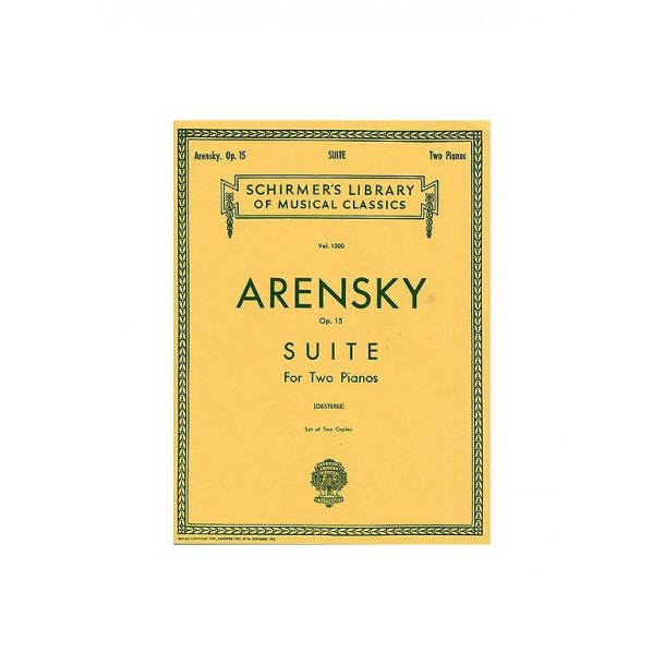 Anton Arensky: Suite for Two Pianos Op.15