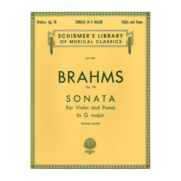 Johannes Brahms: Sonata For Violin And Piano In G Major Op.78