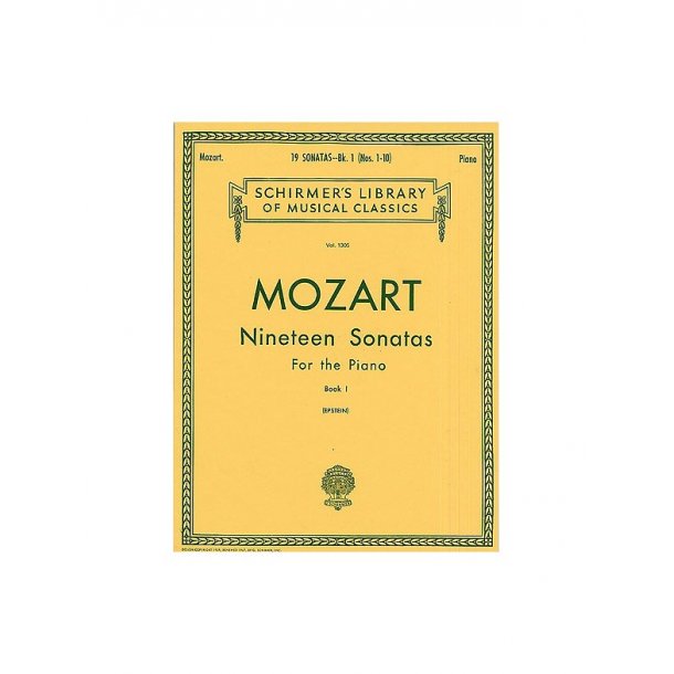 W.A. Mozart: Nineteen Sonatas For The Piano Book I (No.1-10)