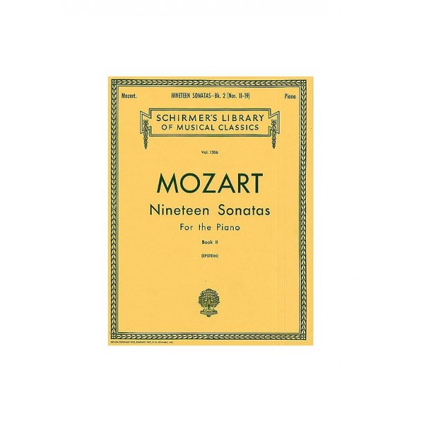 W.A. Mozart: Nineteen Sonatas For The Piano Book II