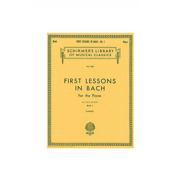 J.S. Bach: First Lessons In Bach Book 1