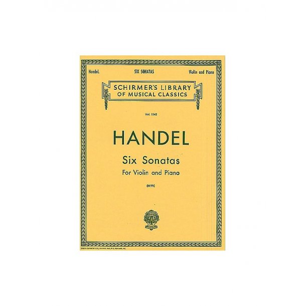 G.F. Handel: Six Sonatas For Violin And Piano
