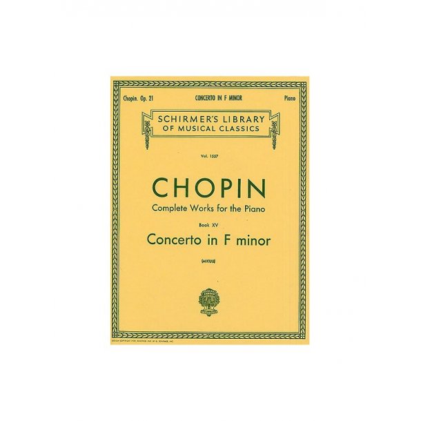 Frederic Chopin: Piano Concerto No.2 In F Minor Op.21 (Piano Solo)