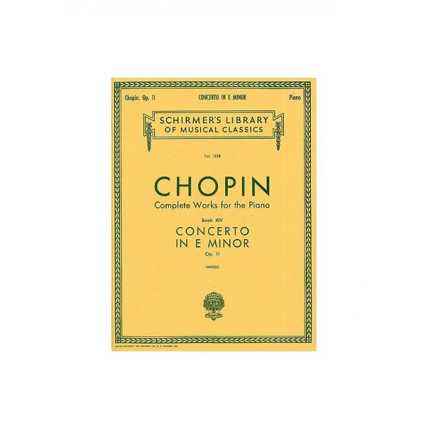 Frederic Chopin: Piano Concerto No.1 In E Minor Op.11 (Piano Solo)