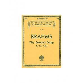 Johannes Brahms: Fifty Selected Songs For Low Voice