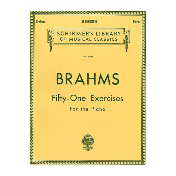 Johannes Brahms: Fifty-one Exercises For The Piano