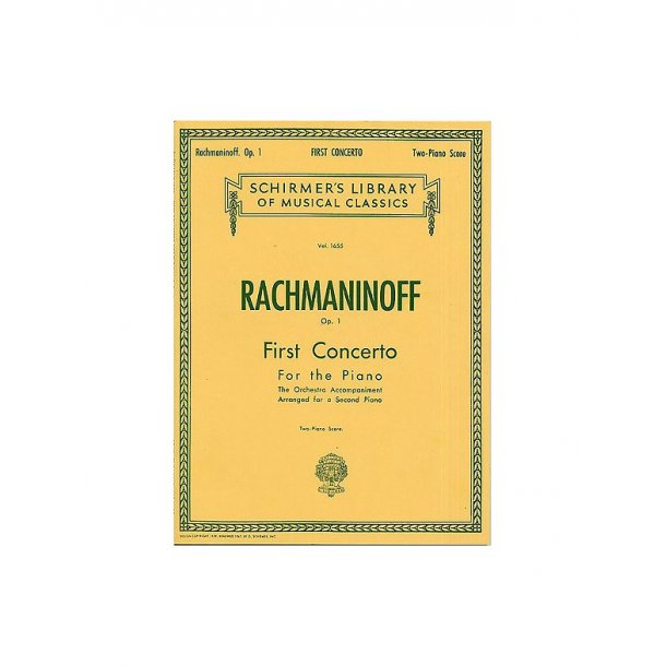 Sergei Rachmaninov: Piano Concerto No. 1 In F Sharp Minor Op.1 (2 Piano Score)