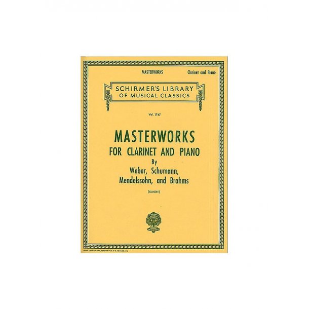 Masterworks For Clarinet And Piano