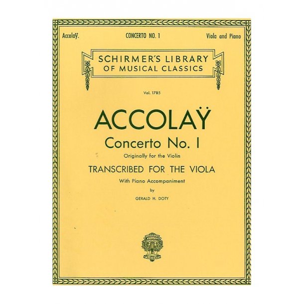 Jean Baptiste Accolay: Concerto No. 1 (Viola And Piano)