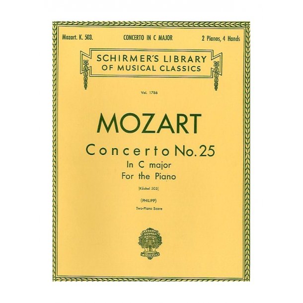 W.A. Mozart: Piano Concerto No.25 In C K.503 (2 Piano Score)