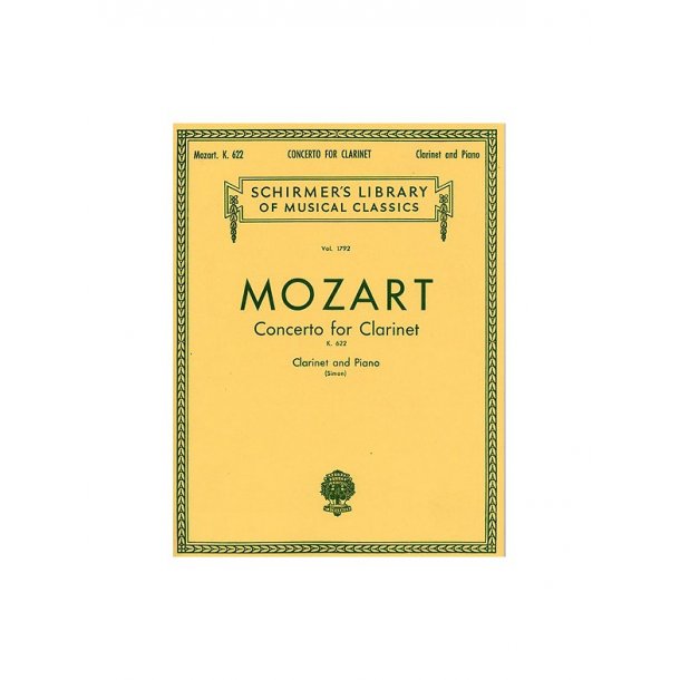 W.A. Mozart: Clarinet Concerto K.622 (Clarinet/Piano)