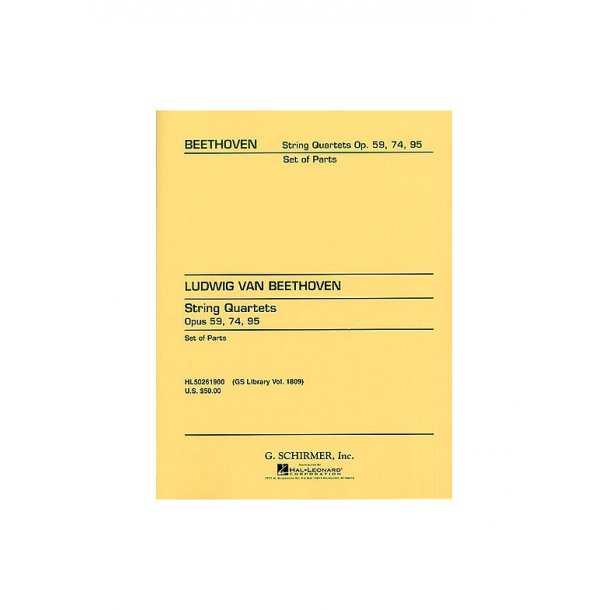Beethoven: String Quartets Op.59, Op.74 And Op.95 (Parts)