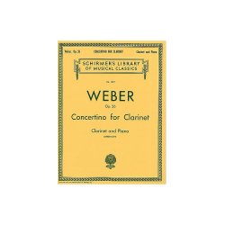Carl Maria Von Weber: Clarinet Concertino In E Flat Op.26 (Clarinet/Piano)