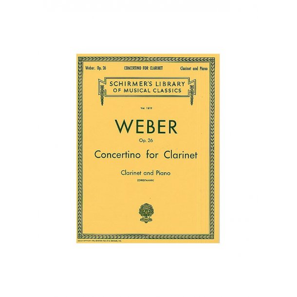 Carl Maria Von Weber: Clarinet Concertino In E Flat Op.26 (Clarinet/Piano)