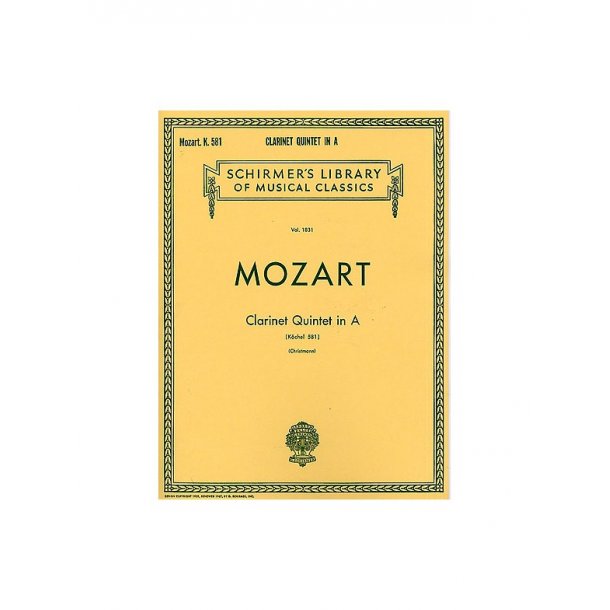 W.A. Mozart: Clarinet Quintet In A 'Stadler' K.581 (Parts)