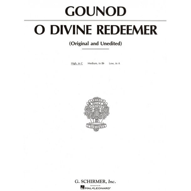 Charles Gounod: O Divine Redeemer (High Voice)