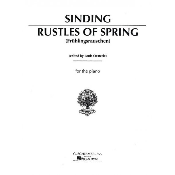 Christian Sinding: Rustles Of Spring (Fruhlingsrauschen) Op.32 No.3