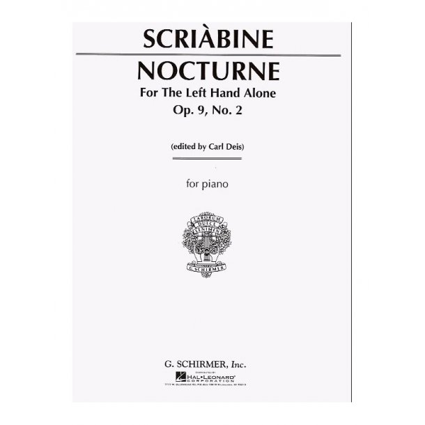 Alexander Scriabin: Nocturne For The Left Hand Op.9 No.2