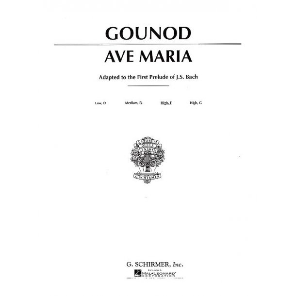 Charles Gounod: Ave Maria In F (Medium High Voice)