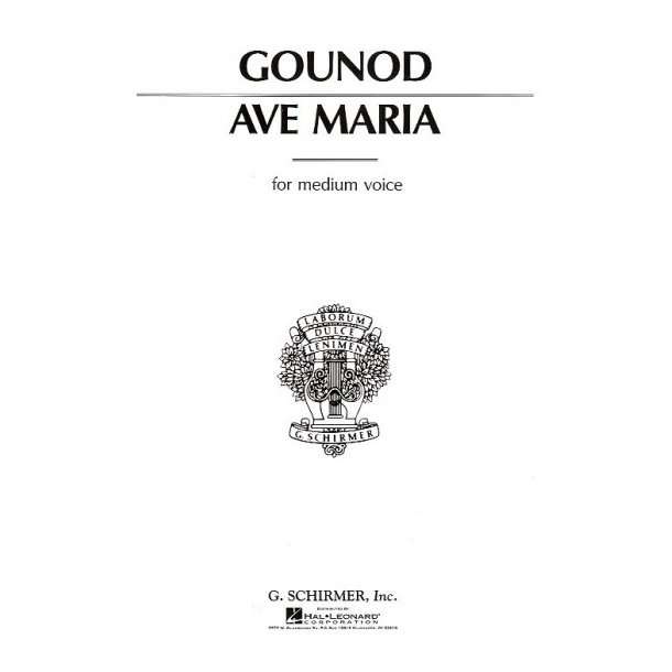 Charles Gounod: Ave Maria In F (Medium Voice/Cello)