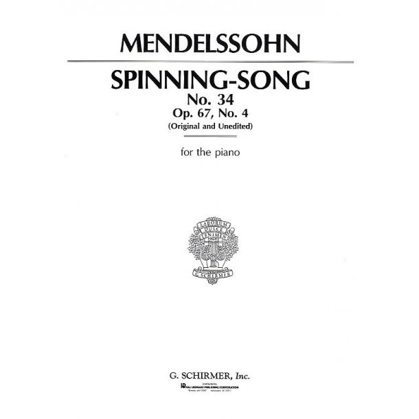 Felix Mendelssohn: Spinning Song Op. 67 No. 4