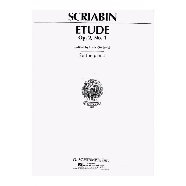 Alexander Scriabin: Etude In C Sharp Minor Op.2 No.1