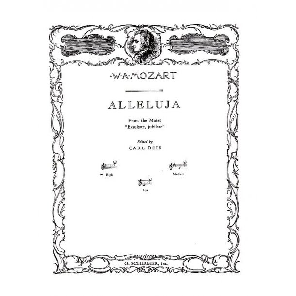 W.A. Mozart: Alleluia From Exsultate Jubilate (High Voice)