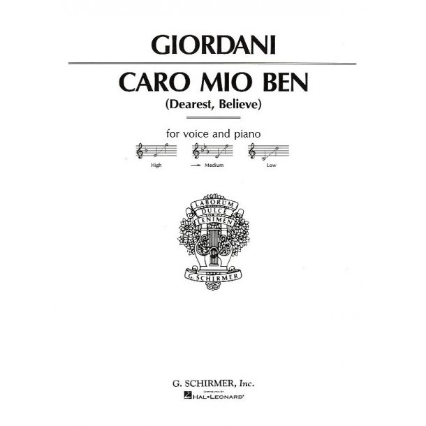 Giuseppe Giordani: Caro Mio Ben (Medium Voice)