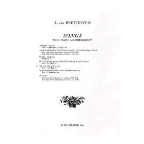 Beethoven: Ich Liebe Dich (High Voice)