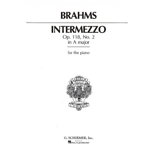 Johannes Brahms: Intermezzo In A Op.118 No.2