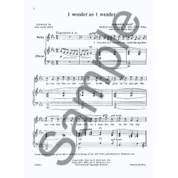 John Jacob Niles: I Wonder As I Wander  (High Voice)