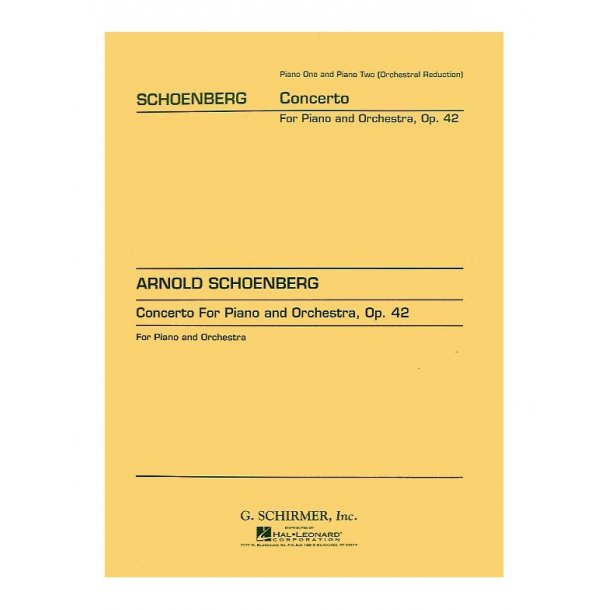 Arnold Schoenberg: Piano Concerto Op.42 (2 Piano Score)