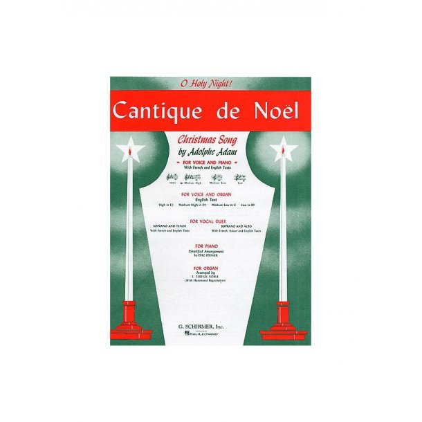 Adolphe Adam: Cantique De Noel (O Holy Night) For Medium Voice In D Flat