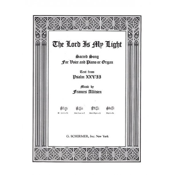 Frances Allitsen: Lord Is My Light In B Flat (Low Voice/Piano)