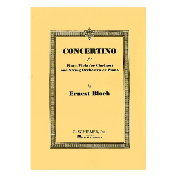 Ernest Bloch: Concertino