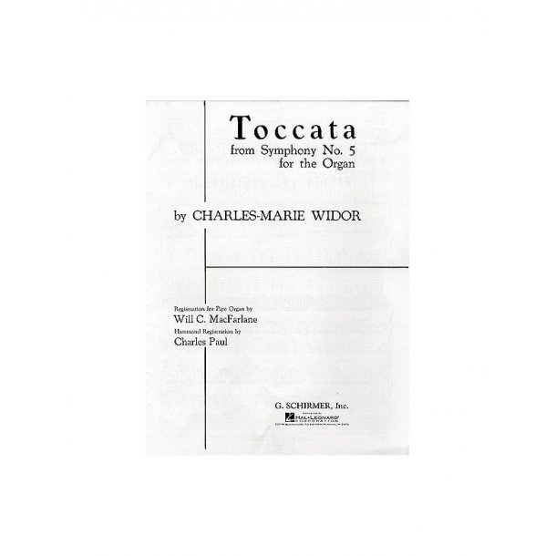 Charles Widor: Toccata (Symphony No.5 For Organ)