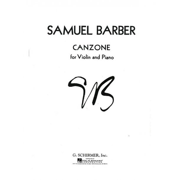 Samuel Barber: Canzone Op. 38 (Violin)