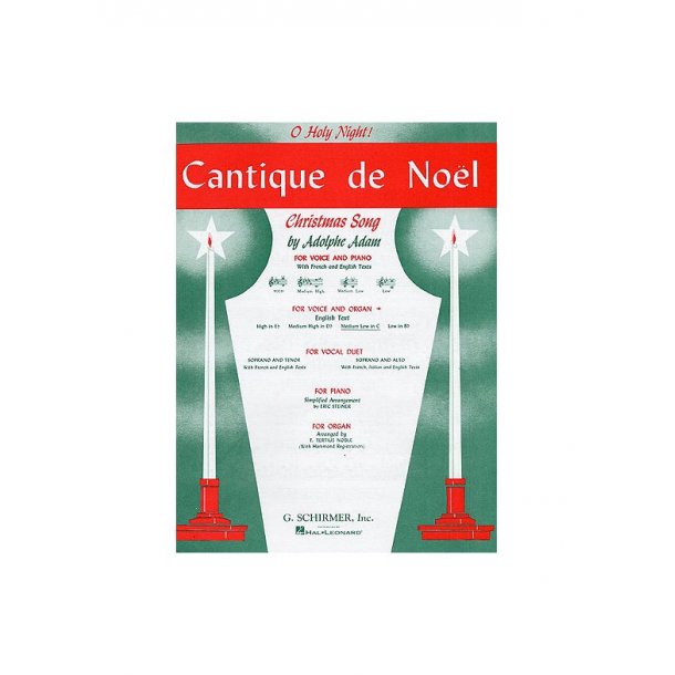 Adolphe Adam: Cantique De Noel (O Holy Night) For Medium Low Voice And Organ In C
