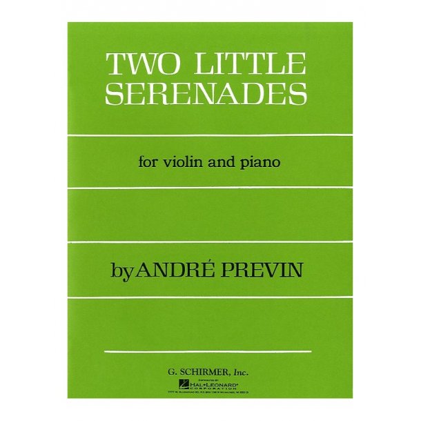 Andre Previn: Two Little Serenades For Violin And Piano