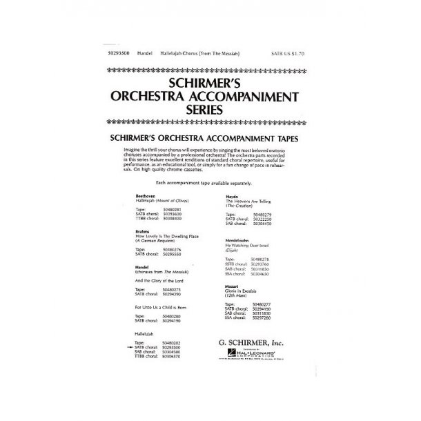 G.F. Handel: Hallelujah Chorus (SATB)