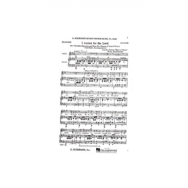 Felix Mendelssohn: I Waited For The Lord