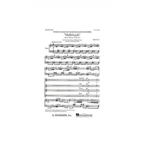 Beethoven: Hallelujah (Mount Of Olives) (SATB)