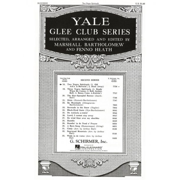 2 Negro Spirituals (TTBB Arr. Marshall Bartholomew)