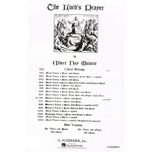 Albert Hay Malotte: The Lord's Prayer SSA