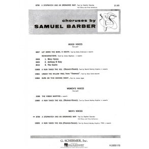 Samuel Barber: A Stopwatch And An Ordnance Map For Full Chorus And Three Kettledrums