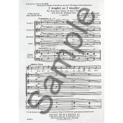 John Jacob Niles: I Wonder As I Wander (Medium Voice/TTBB)