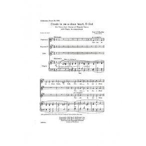 Carl F. Mueller: Create In Me A Clean Heart (SSA)